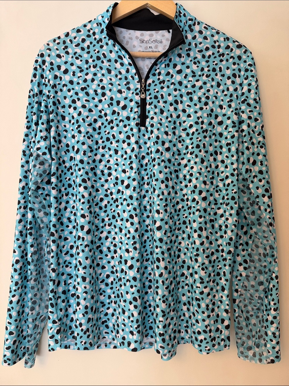 SunSoleil Catwalk SolCool Women's Golf Quarter Zip  UV 50+ size XL NWOT